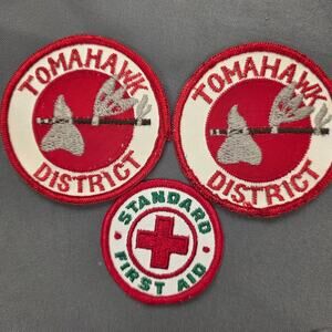 Boy Scouts of America BSA Tomahawk District Patch Lot Standard First Aid